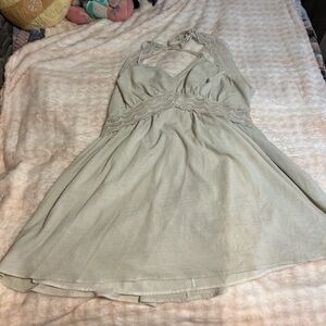 SHEIN Light Gray Backless Dress